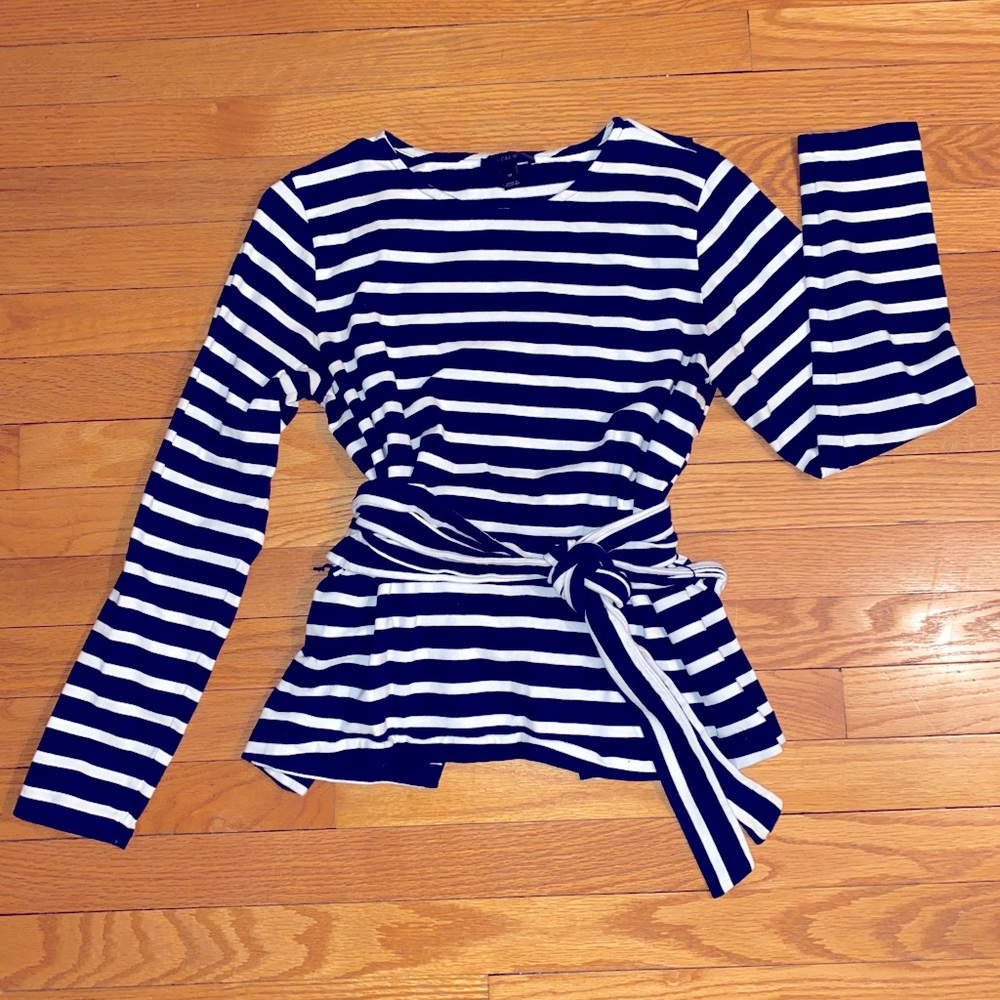 J.Crew open back peplum top